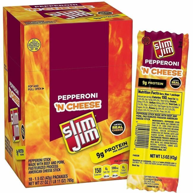 Varies / verify SKU SKU-LEVEL VERIFICATION REQUIRED Food Slim Jim Roni 18 Count GRR20900655