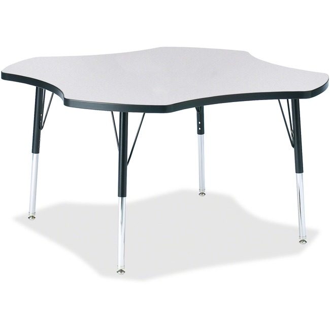 Jonti-Craft, Inc. Table Four Leaf 48" Gy/Bk JNT6453JCE180