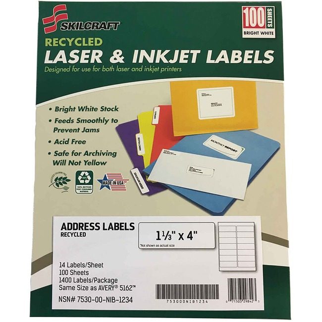 Varies / verify SKU SKU-LEVEL VERIFICATION REQUIRED Label Recy Laser/Inkj 1X4 NSN6736513