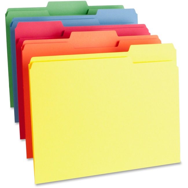 Business Source Folder File Letter 1/3 Assorted BSN65780