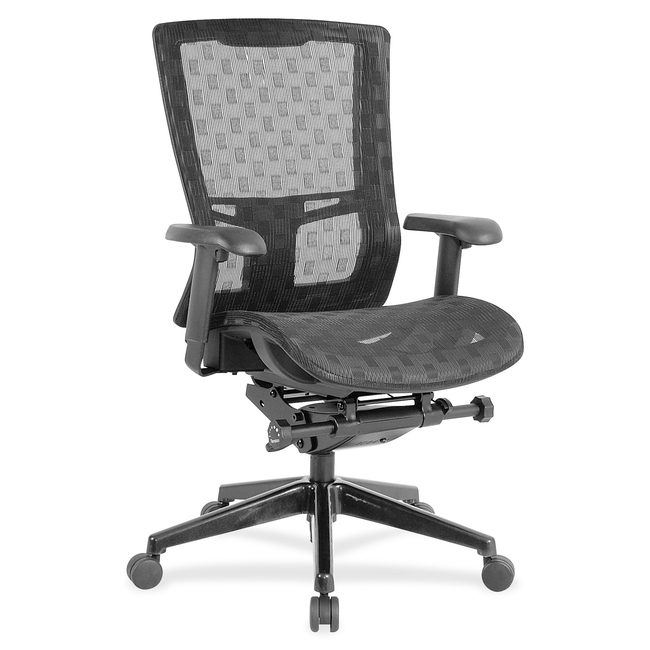 Lorell Chair Chkbrd Mesh Hiback LLR85560