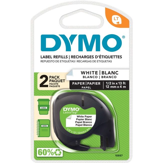 Newell Brands DYMO Tape Paper Letra Tag 2 Pack DYM10697BX