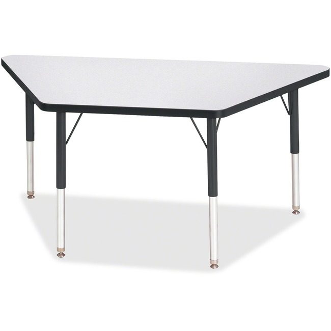 Jonti-Craft, Inc. Table Trapezoid 24X48 Gy/Bk JNT6438JCE180