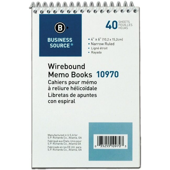 Business Source Book Memo End-Open 4X6 We BSN10970