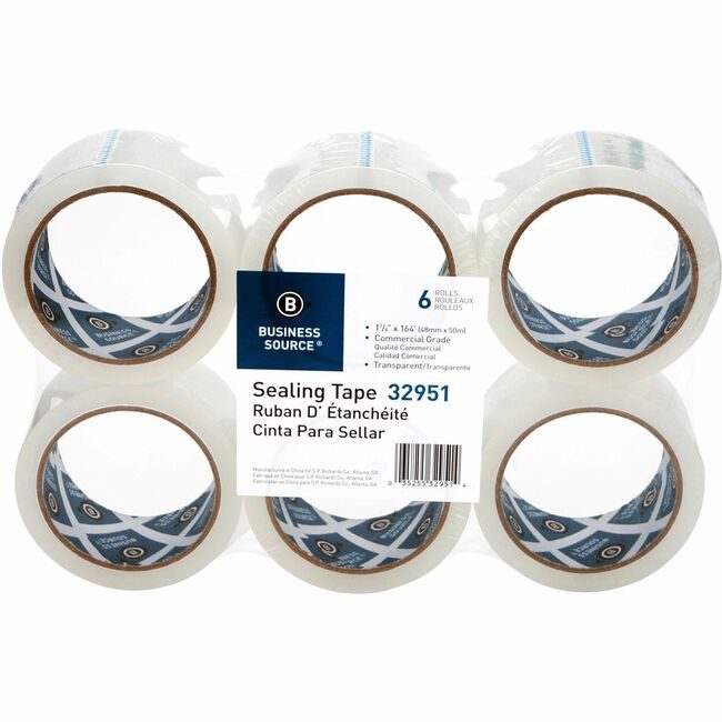 Business Source Tape Pkg 1.88X54.7YD Clear 6 Pack BSN32951