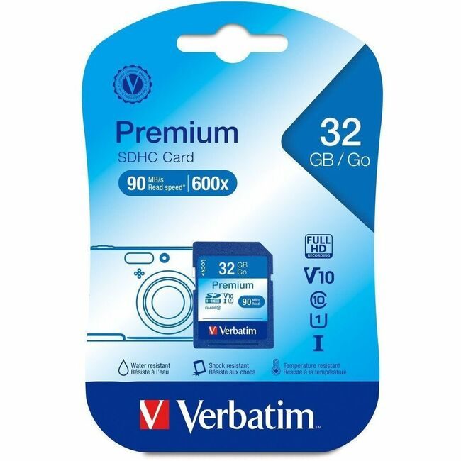 Verbatim Americas Card Mem Sdhc Premium 32GB VER96871