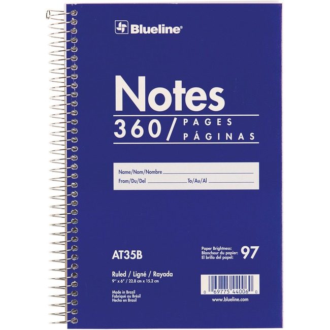 Dominion Blueline, Inc. Schneider Vizz Jumbo Steno Pad 360 SHEETS REDAT35B