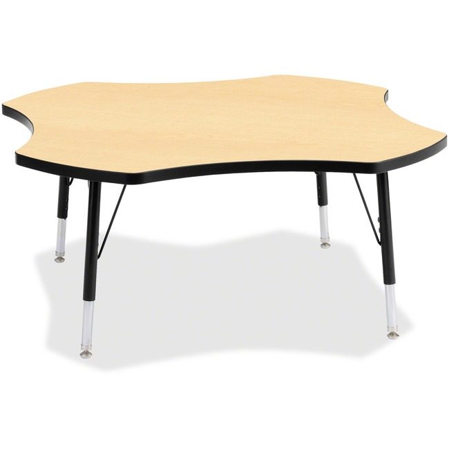 Jonti-Craft, Inc. Table Four Leaf 48" Mpl/Bk JNT6453JCA011