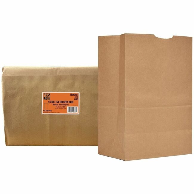 AJM Packaging Corporation GROCERY SACK 1/6 BBL 75# AJMGS75NP4CES