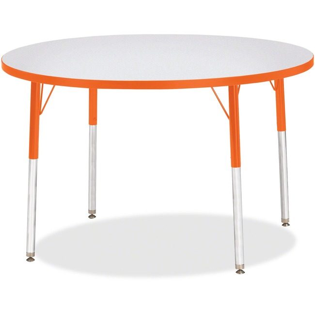 Jonti-Craft, Inc. Table Activity 42"RND Gy/Oe JNT6468JCA114