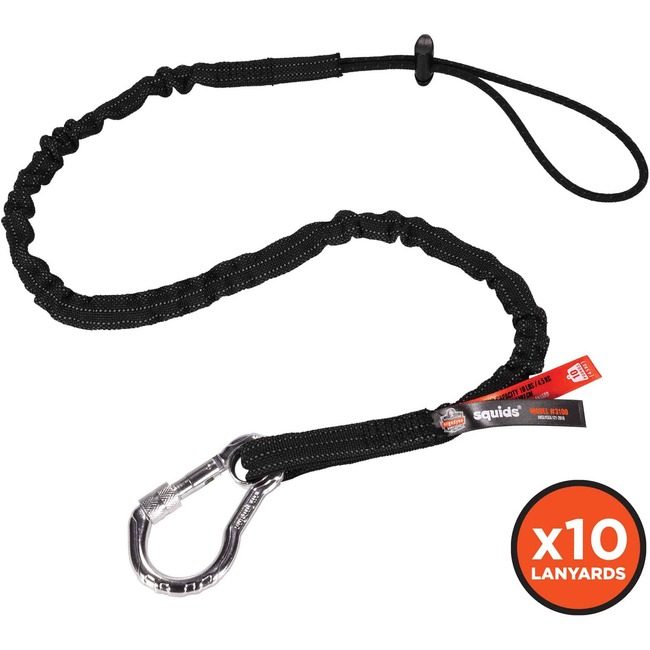 Ergodyne TOOL LANYARD-CS OF 10 Black EGO19202