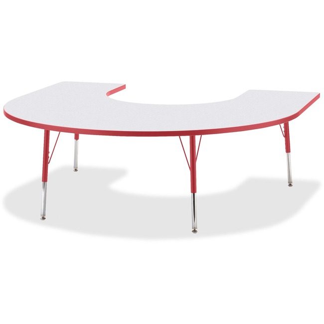 Jonti-Craft, Inc. Table Horseshoe 60X66 Gy/Rd JNT6445JCA008