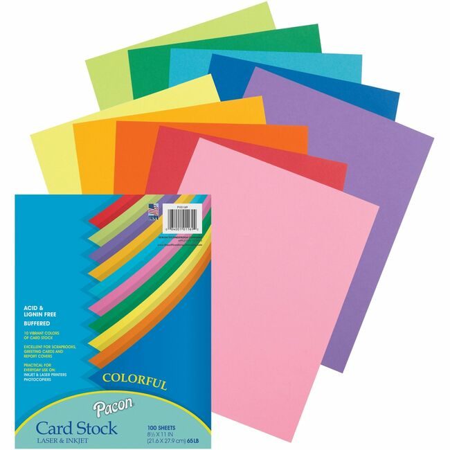 Pacon Corporation Cardstock Array Assorted 100SH PAC101169