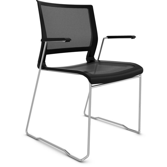 9to5 Seating Chair Stack Arms Blk Mesh Seat NTF1081GTCFP01