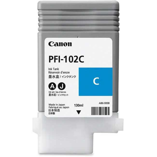 Canon U.S.A. Crtdg Ink PFI-102C Cyn CNM0896B001AA