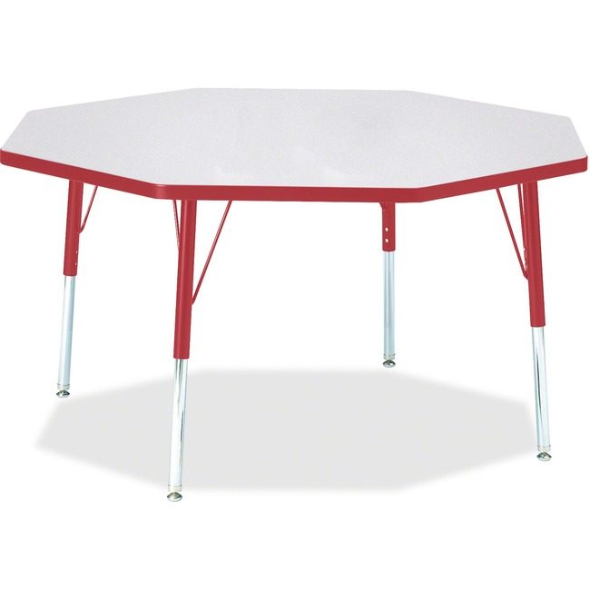 Jonti-Craft, Inc. Table Octagon 48X48 Gy/Rd JNT6428JCA008