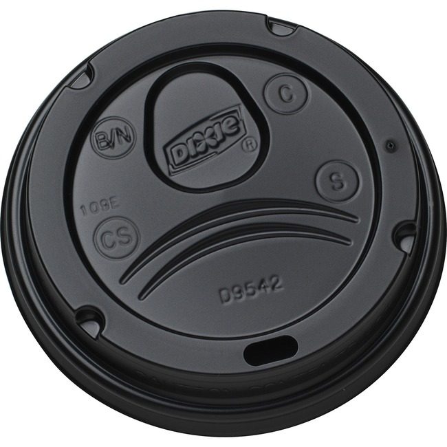 Georgia-Pacific Dixie Lid Pls 16/20OZ Hc Black DXED9542B