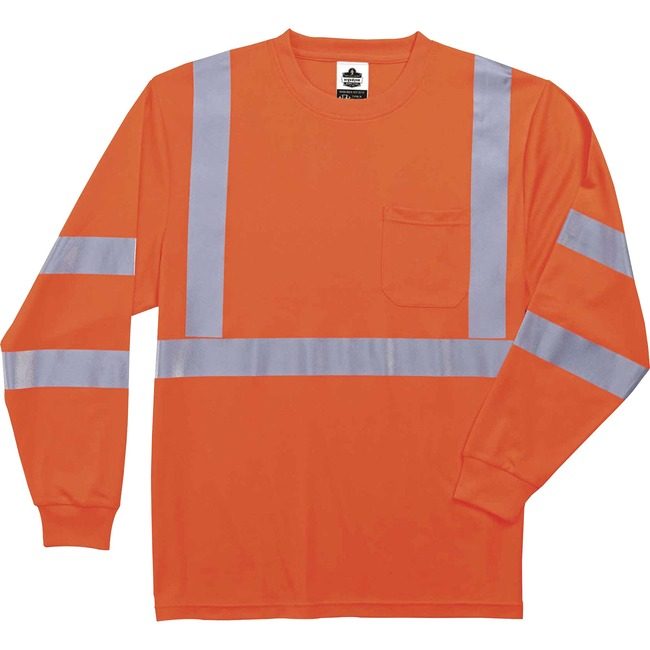 Ergodyne T-Shirt Long Sleeve 3X Orng EGO21717