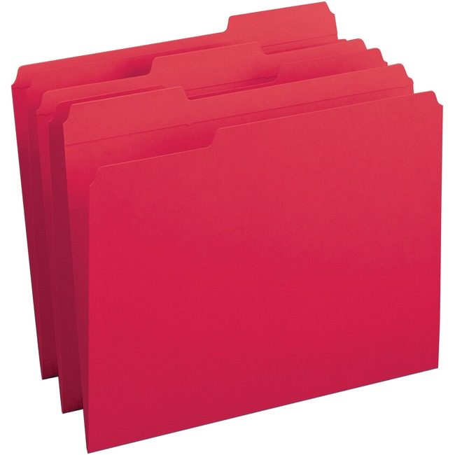 Business Source Folder Rnfrcd Tab Red BSN03171