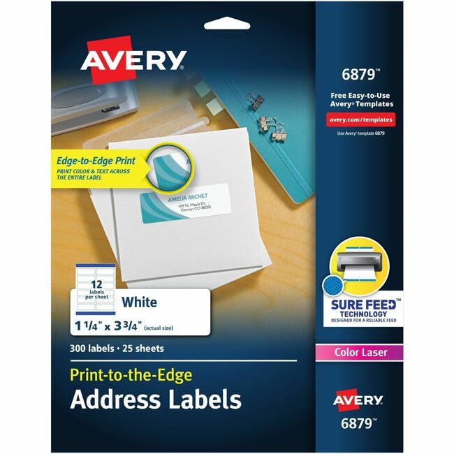 Avery Products Corporation Label Color 1.25X3.75 We AVE6879