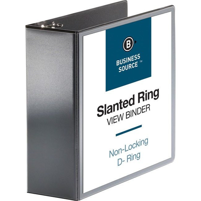 Business Source Binder View D-Ring 4" Black BSN28450