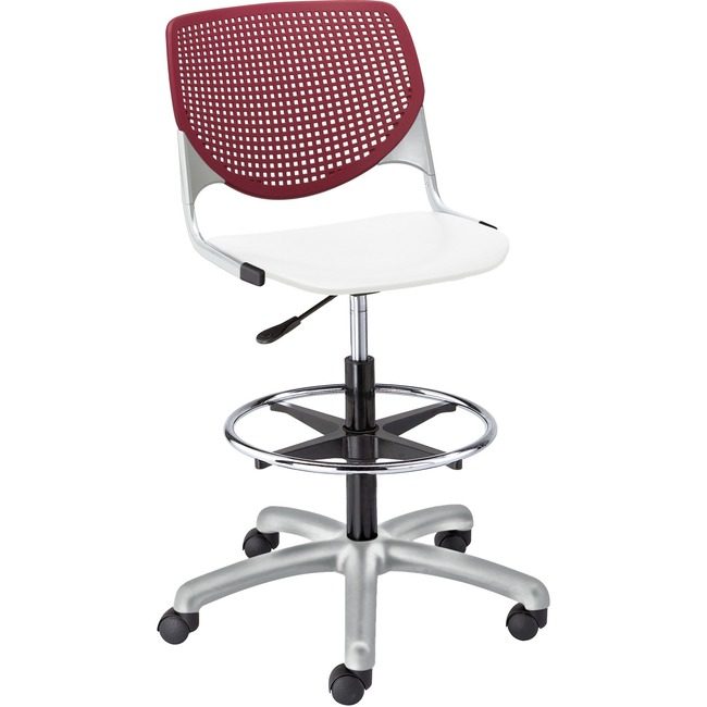 KFI Seating Poly Adj Stool Perf Back KFIDS2300B7S8