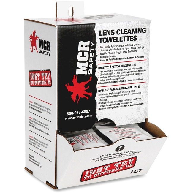 MCR Safety Towelettes Cleaner Lens MCSLCT