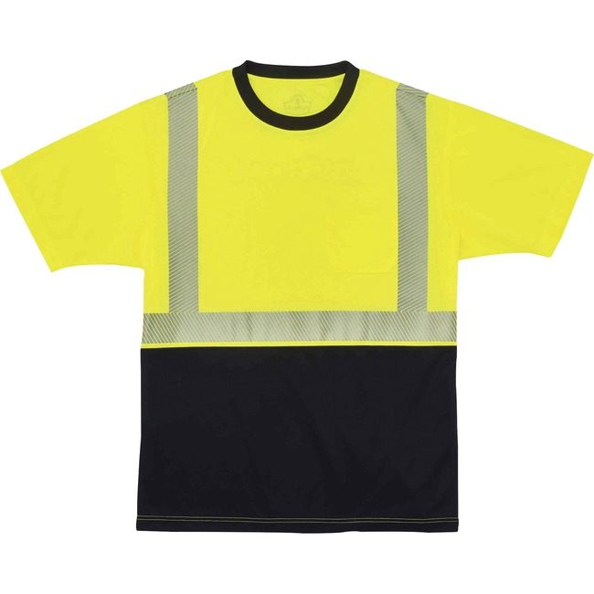 Ergodyne T-Shirt Black Front 2X Lime EGO22536