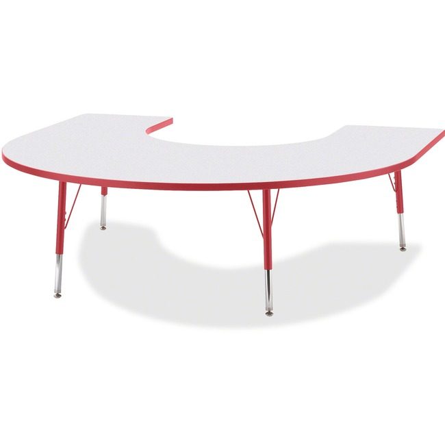 Jonti-Craft, Inc. Table Horseshoe 60X66 Gy/Rd JNT6445JCE008