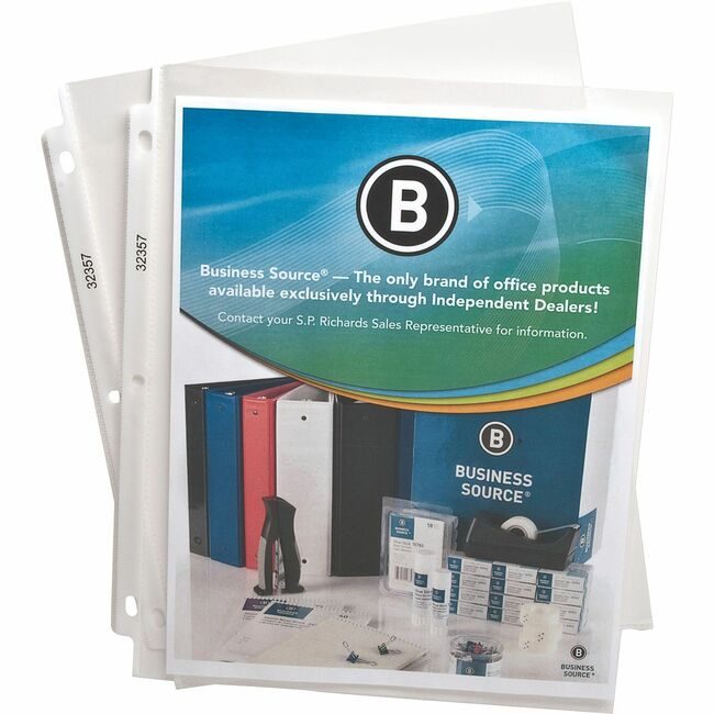 Business Source Protector Sheet Standrd Clear BSN32357