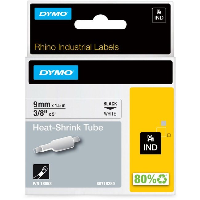 Newell Brands DYMO Label RHINO3/8"X5HEATSHRK DYM18053