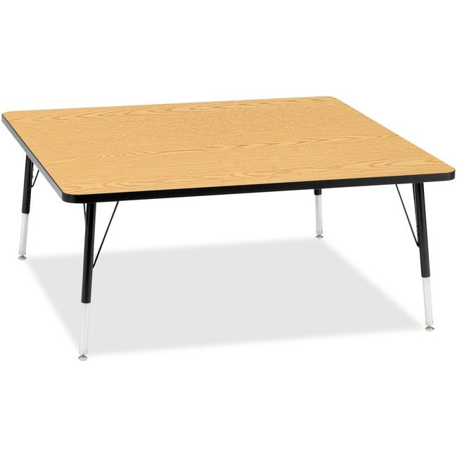 Jonti-Craft, Inc. Table Square 48X48 Oak/Bk JNT6418JCE210