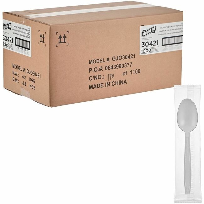 Genuine Joe Spoon Hw Pp White Iw GJO30421