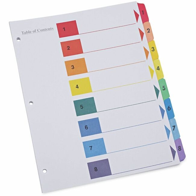 Universal Office Products Index Letter 8TB 6/PK We UNV24802