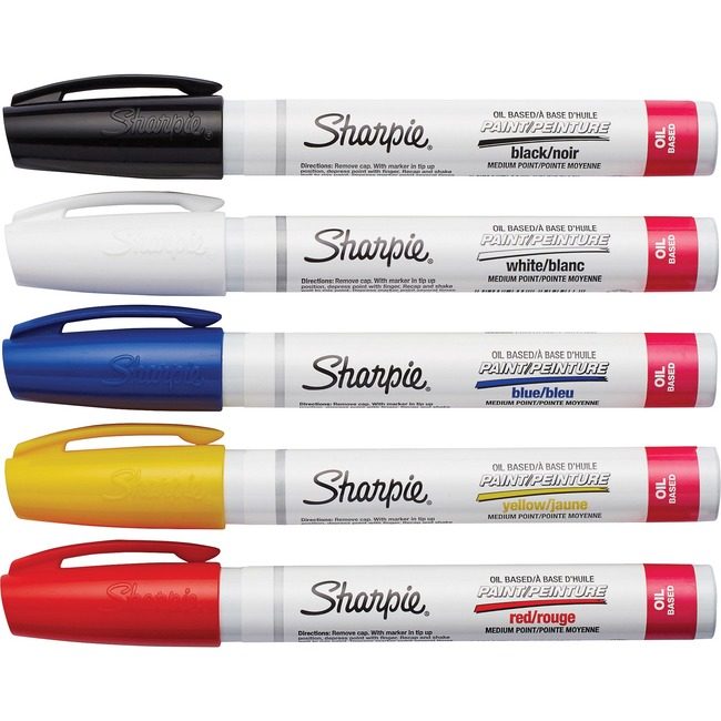 Sharpie / Expo / Prismacolor / Sanford Newell Brands / Sanford Sharpie / Expo / Prismacolor / Marker Oil Basd Medium Assorted 5 Count SAN34971PP