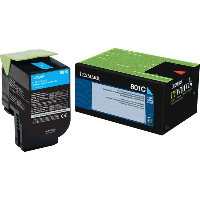 Lexmark International Crtdg Tnr Rtn P Cyn 801C LEX80C10C0