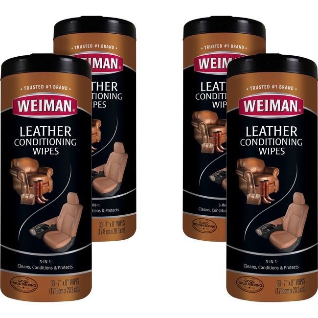 Weiman Products Wipes Leather 7X8 30 Count WMN91CT