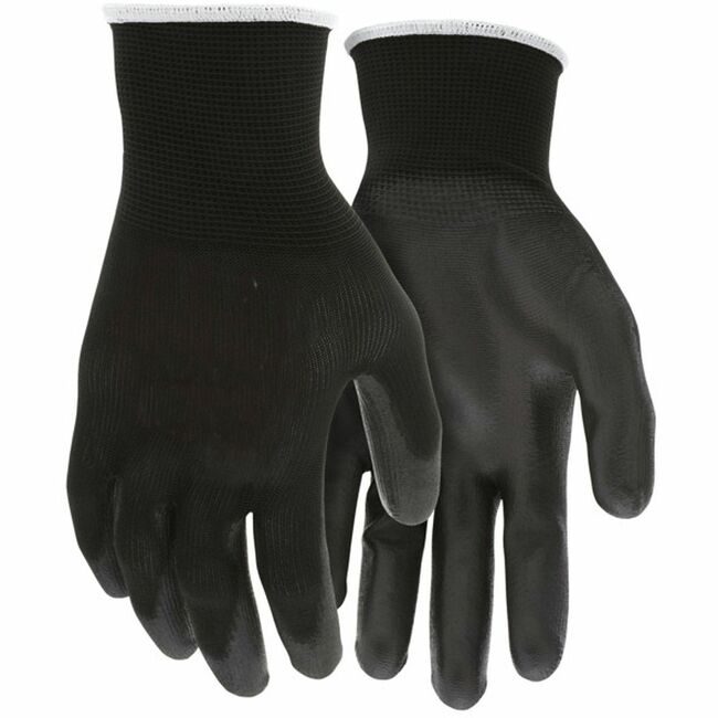 MCR Safety Glove Work Pu 13GA Black S MCSCRWB96699S