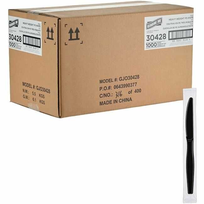 Genuine Joe Knife Hw Ps Black Iw GJO30428