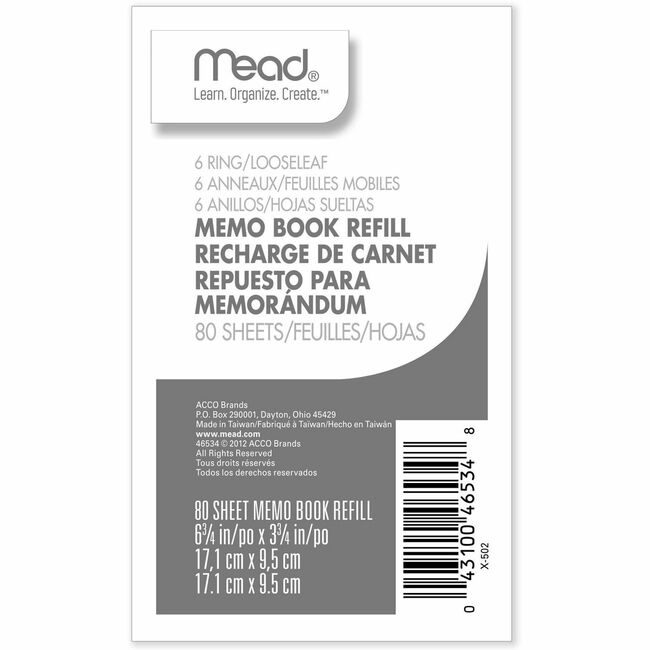 ACCO Brands Mead / Five Star Book Memrf 6X4 6HK 80 Count MEA46534