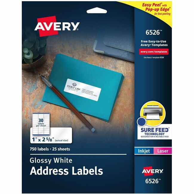 Avery Products Corporation Label Add 30UP 750 Pack Gwe AVE6526