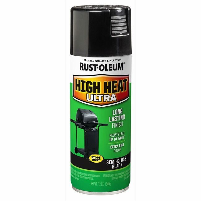 Rust-Oleum Paint Spray Hgh Ht Black 12OZ RST241169