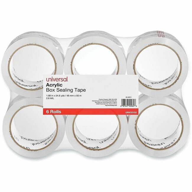 Universal Office Products Tape 1.88"X54.6YDS6PK Clear UNV33102