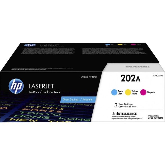 HP Inc. / Hewlett-Packard Crtdg Lsr HP202A 3 Pack HEWCF500AM