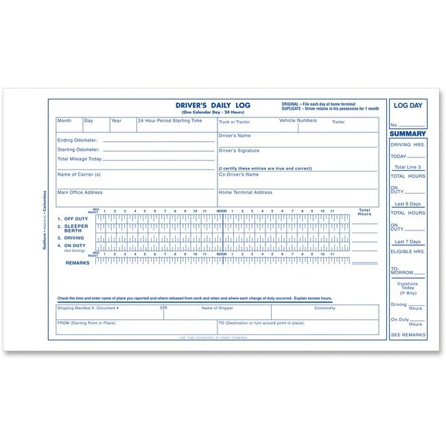 Dominion Blueline, Inc. Schneider Vizz Logbook Dlvry Drvr Dup 31ST REDS5031NCL