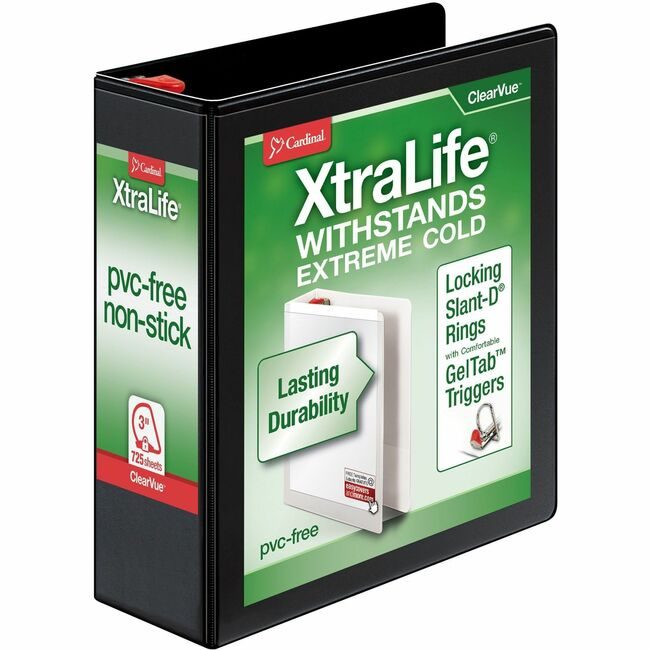 TOPS Products / Cardinal Brands Binder X-Life Dring 3" Black CRD26331