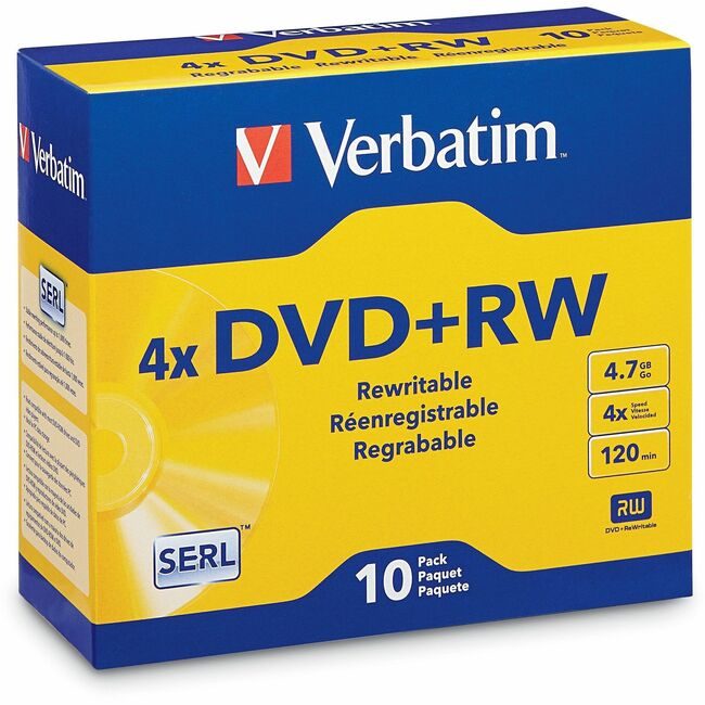Verbatim Americas Dvd+Rw 4.7GB Branded 10 Pack VER94839