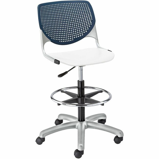 KFI Seating Poly Adj Stool Perf Back KFIDS2300B3S8