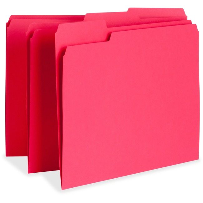 Business Source Folder File Letter 1/3 Red BSN65776