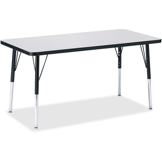 Jonti-Craft, Inc. Table Rectangle 24X48 Gy/Bk JNT6403JCA180